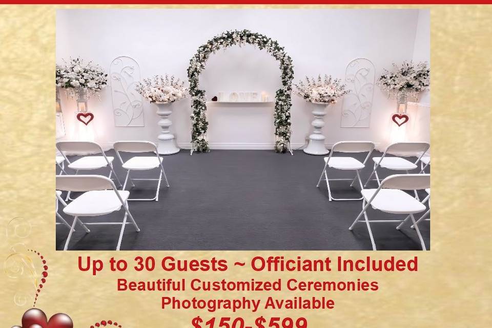 Wedding Chapel-Up to 30 Guests