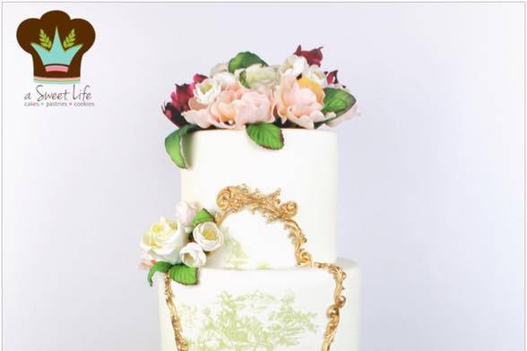 A french inspired wedding cake