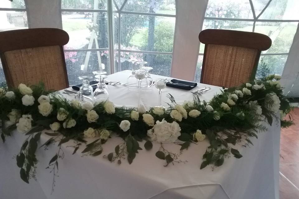 Sweetheart table decor