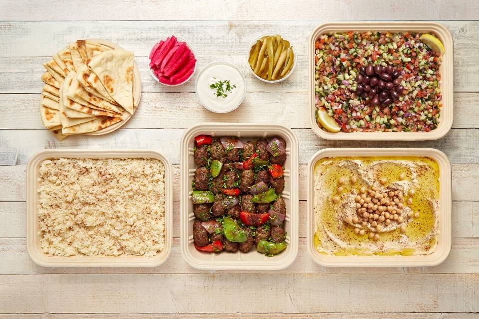 Kefta kebab platter