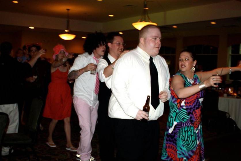 Bride with her bridesmaids