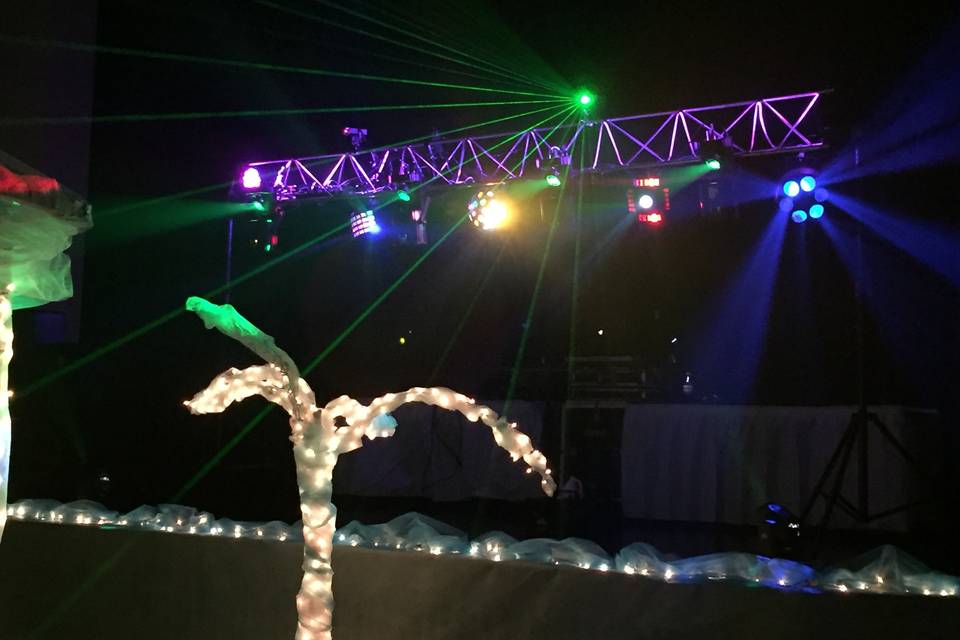 Our Prom and Club light set up.