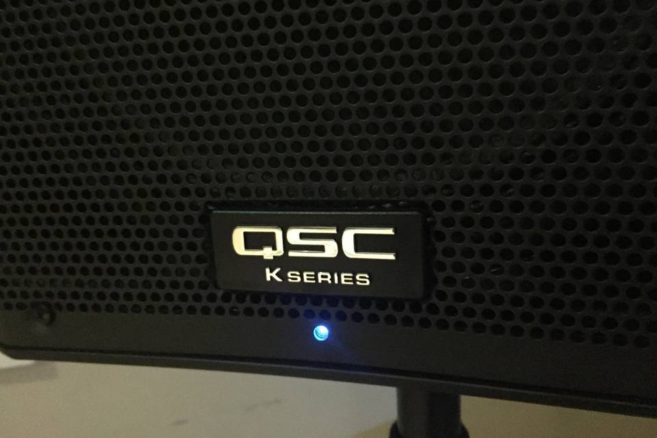 Carolina Productions and Entertainment are powered by QSC Professional quality speakers