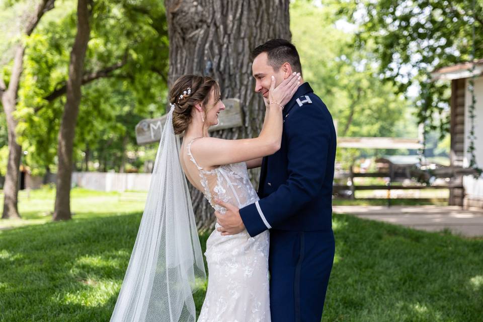 Bride & Groom at Ceremony Site