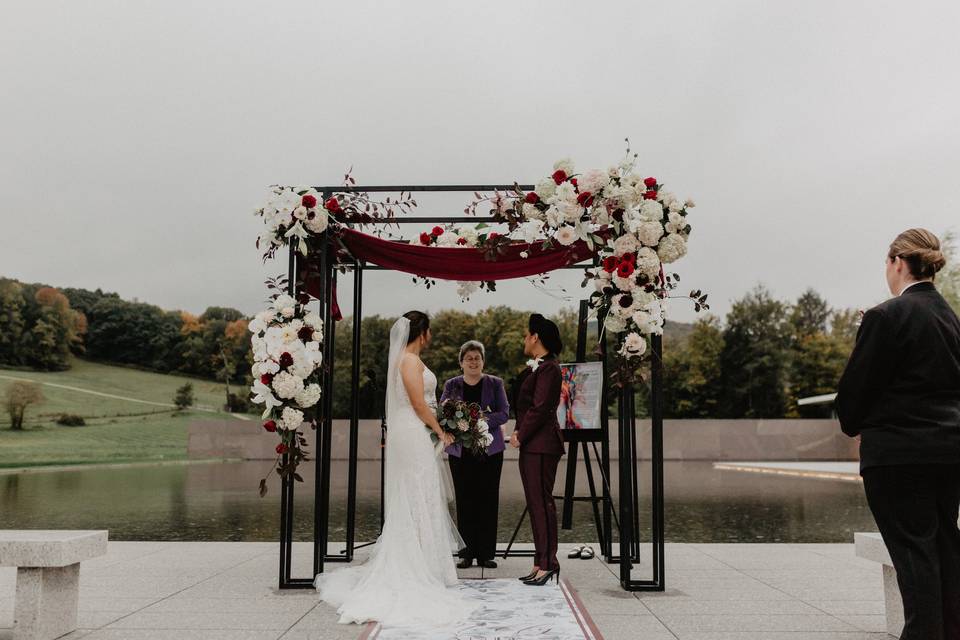 Couple at the altar