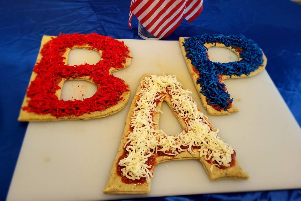 Letters-shaped Pizza