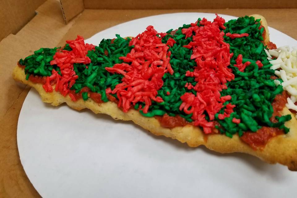 Christmas Tree-shaped Pizza