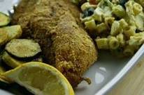 Fried Catfish Filet & Seafood Salad