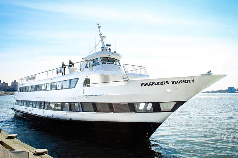 The Serenity is docked at Pier 15 or Pier 40 in New York CityStarting at $7,500