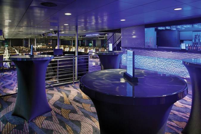 The Spirit of New York is docked in Chelsea Piers, Manhattan, has public and private cruise options, and can hold small parties of less than 100 or larger parties up to 550 guests.