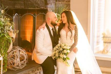 Wedding fireplace