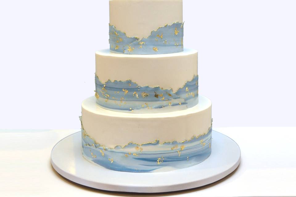 Blue Wedding Cake