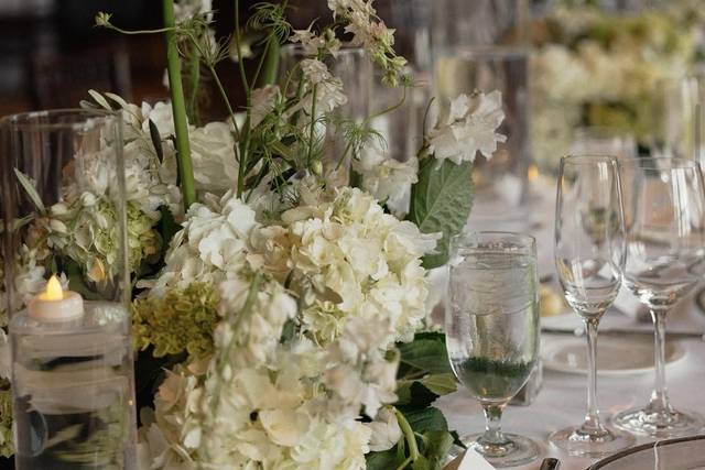 Flowers and candles