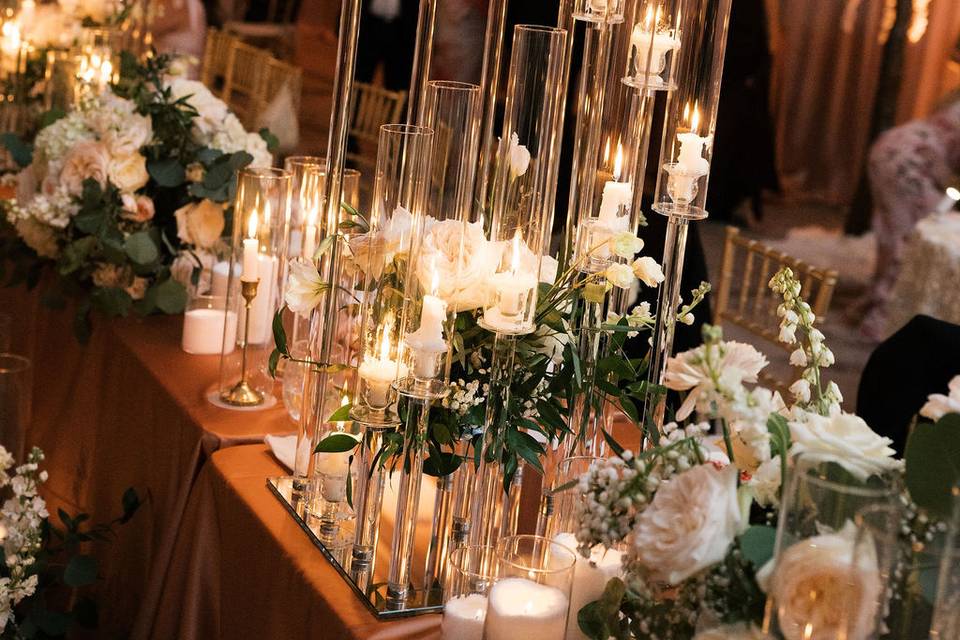 Flowers and candles