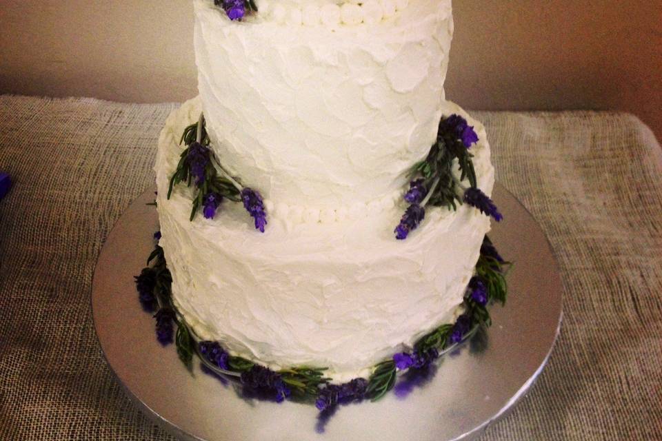 Rustic Three Tier cake with Swish Texture