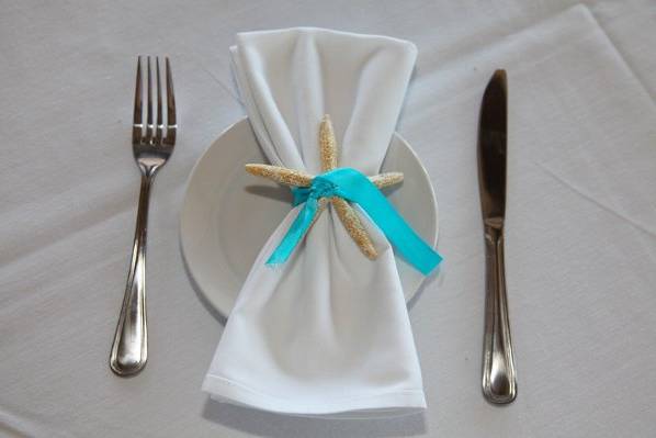 Nautical/Beach Themed Wedding
Table Setting Close Up
by Reel 2 Real Events