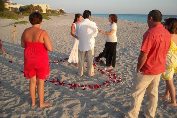 Beach wedding, Longboat Key, Florida