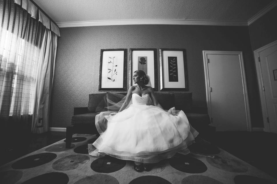 Bride in Hotel Suite