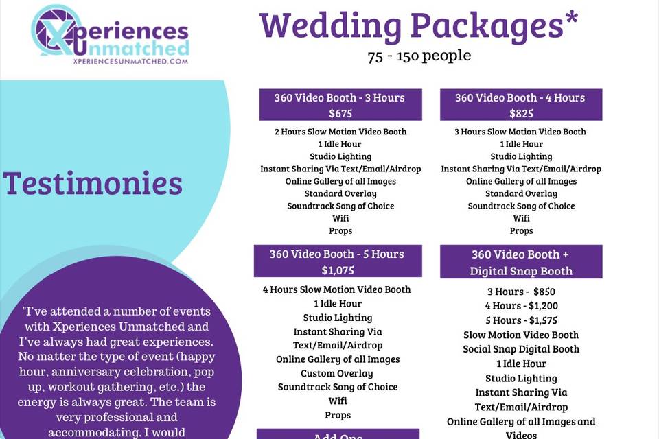 Affordable Packages!