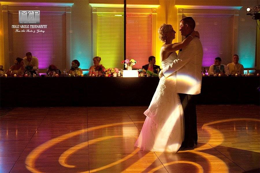 Lighting for the newlywed dance