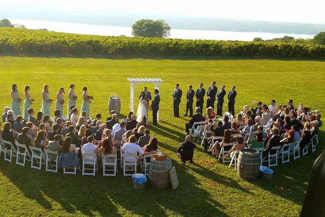 Outdoor wedding ceremony