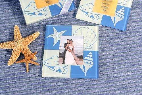These cute beach glass photo coasters are unique and cute.