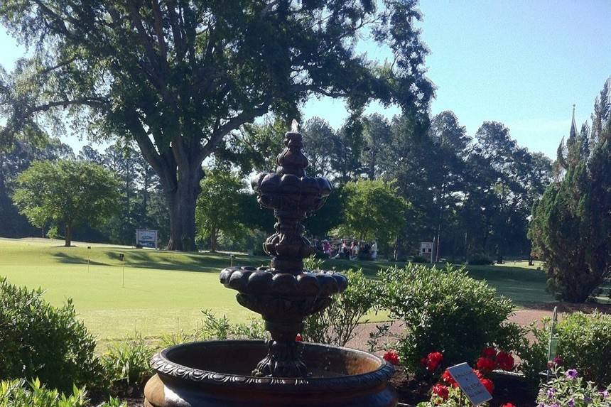 Garden and fountain