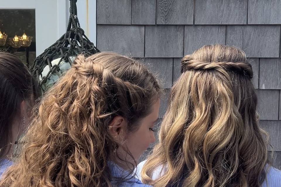 Bridal party hair