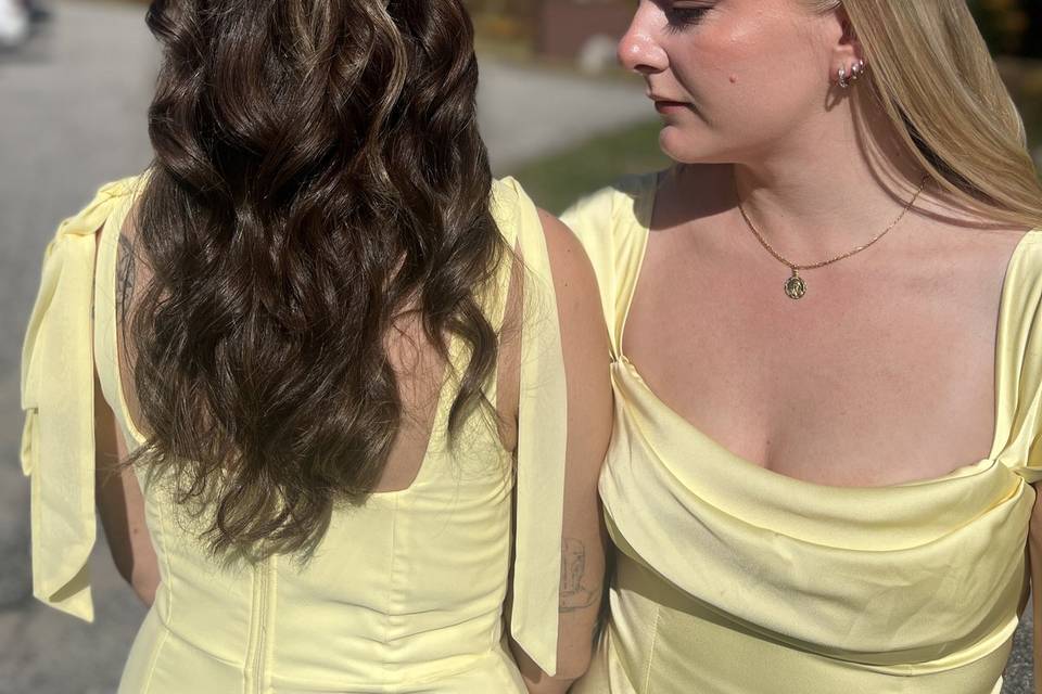 Bridal party hair