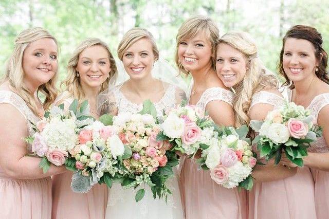 Blush pink gowns