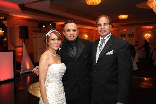 Andy & Loren
October 10, 2010 Meadowlands Plaza Hotel Secaucus NJ,
DJ Chris Andres, a Filipino Wedding DJ in New Jersey, provides quality DJ entertainment for all events using uplighting, intelligent lighting, video montages, plasmas, photobooths and utilizes his talent entertaining guests with linedancing or linedances that people are familiar with.  Hire him as an MC or Emcee with his complete DJ entertainment package.