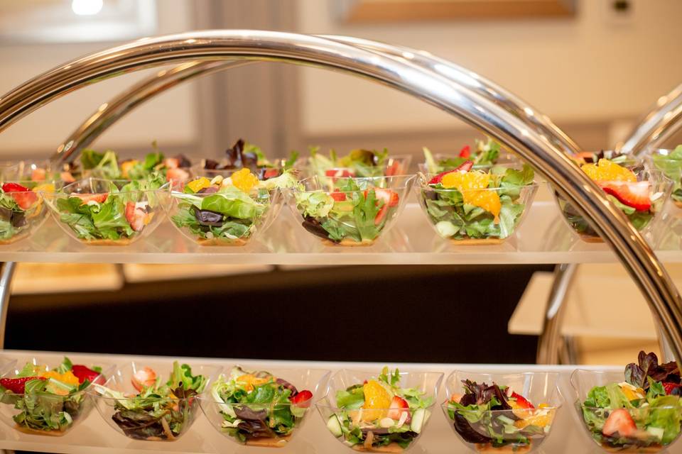 Strawberry salad display