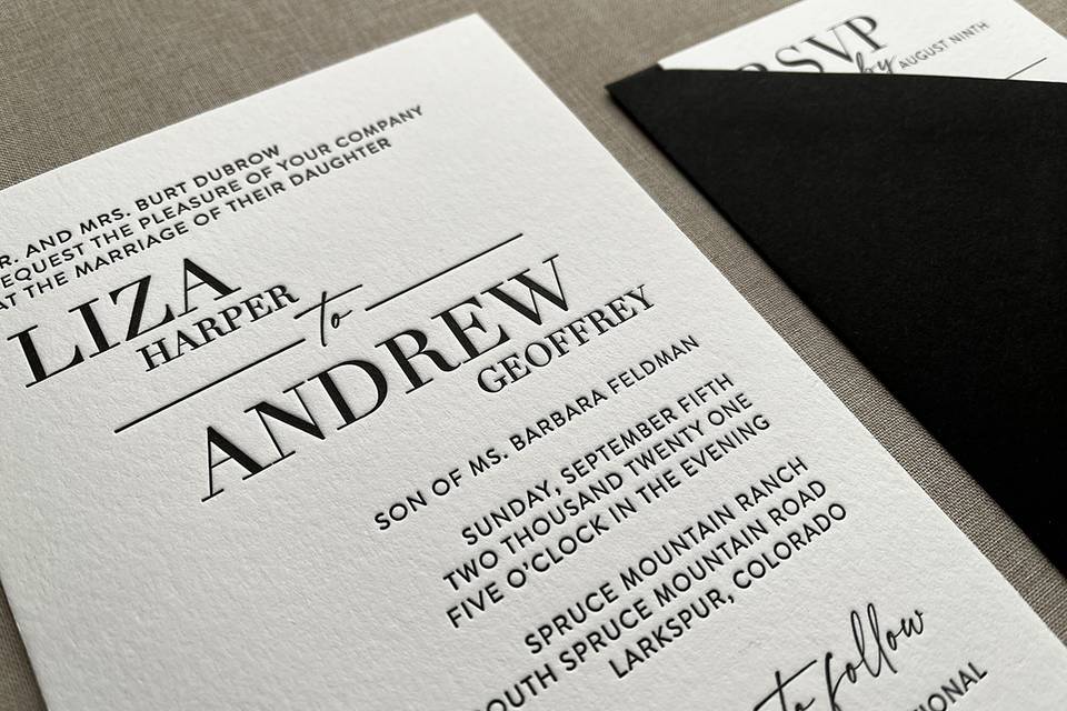 Classic Letterpress Invitation