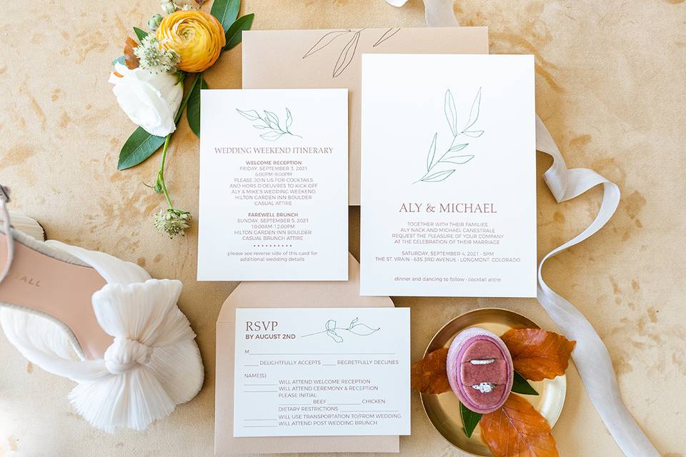 Greenery Invitations