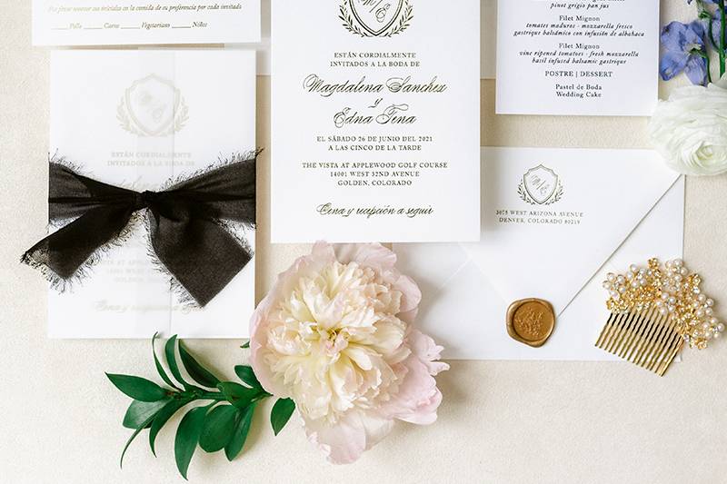 Gold Foil Invitations