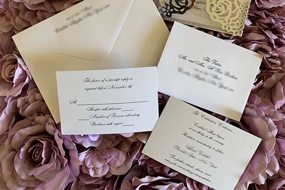 Laser cut invitations