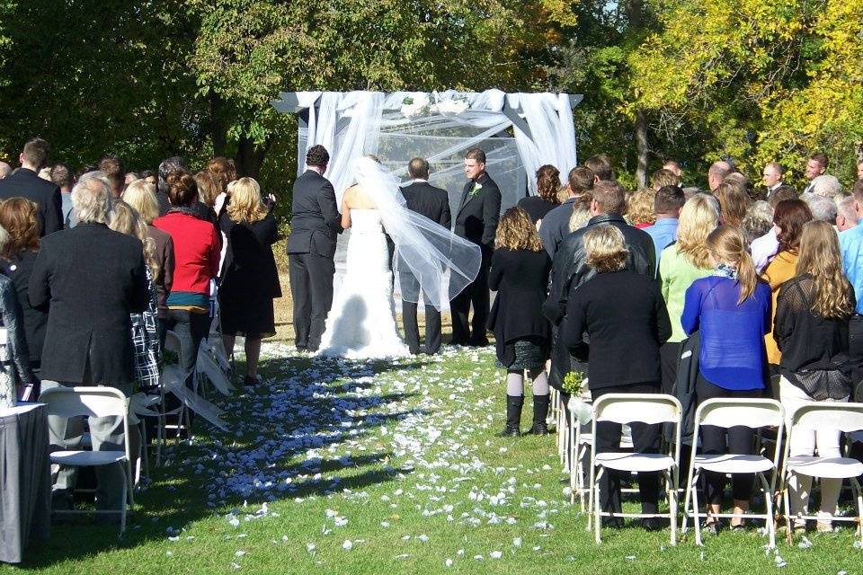 Wedding outdoor ceremony