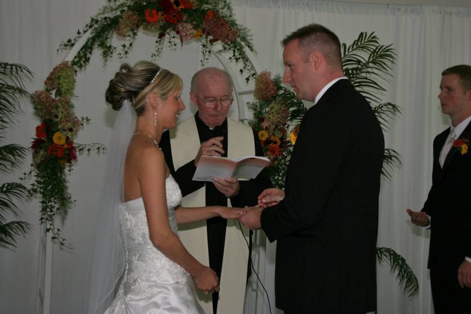 Indoor wedding ceremony