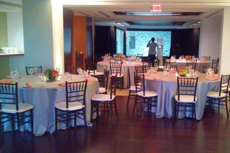 Wedding reception setup