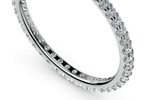 Scallop Diamond Eternity Ring in Platinum