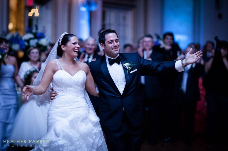 Newlyweds make their grand entrance at this Fairmont Copley Plaza wedding in Boston alongside the Winiker Orchestra.