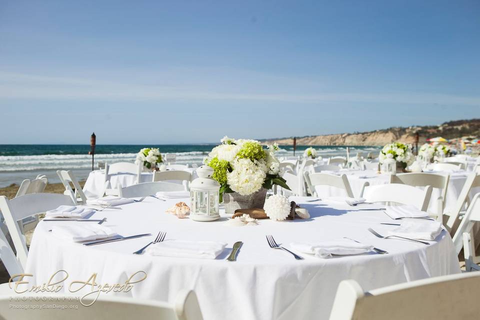 Table Set up on Beach