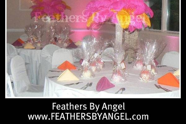Rent ostrich feather centerpieces for weddings and all events.
www.feathersbyangel.com