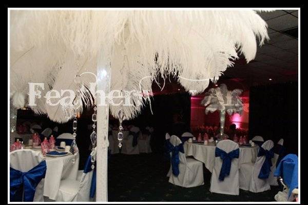 Rent ostrich feather centerpieces for weddings and all events!
www.feathersbyangel.com