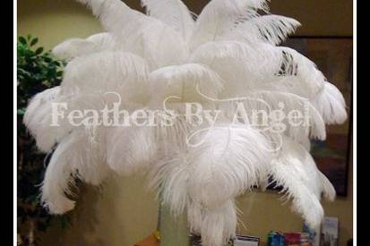 Rent ostrich feather centerpieces