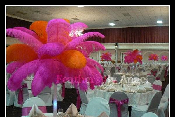 100 Dusky Pink Ostrich feathers for wedding centerpiece - Dancefeather