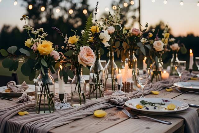 Boho wedding flowers