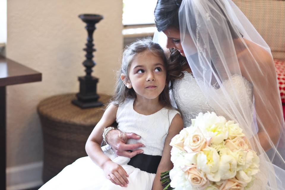 Bridesmaid with kid