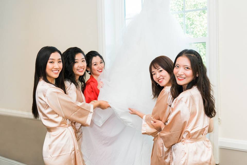 Bride's team
