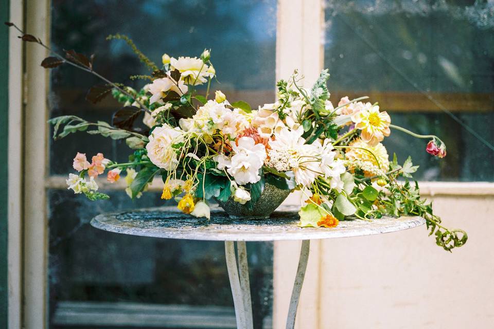 Bride with bouquet